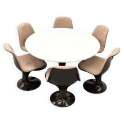 Ensemble de salle à manger Orbit Herman Miller des années 1970