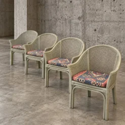 Ensemble de salle à manger Rohé Noordwolde / table / 4 chaises assorties / années 1980 / très bon état