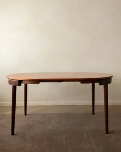 Ensemble de salle à manger rond en teck de style mid-century par Hans Olsen pour Frem Røjle, années 1950.
