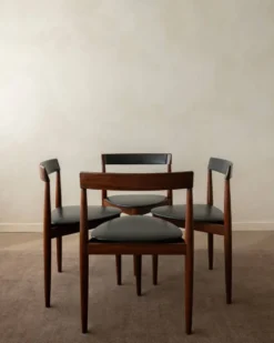 Ensemble de salle à manger rond en teck de style mid-century par Hans Olsen pour Frem Røjle, années 1950.