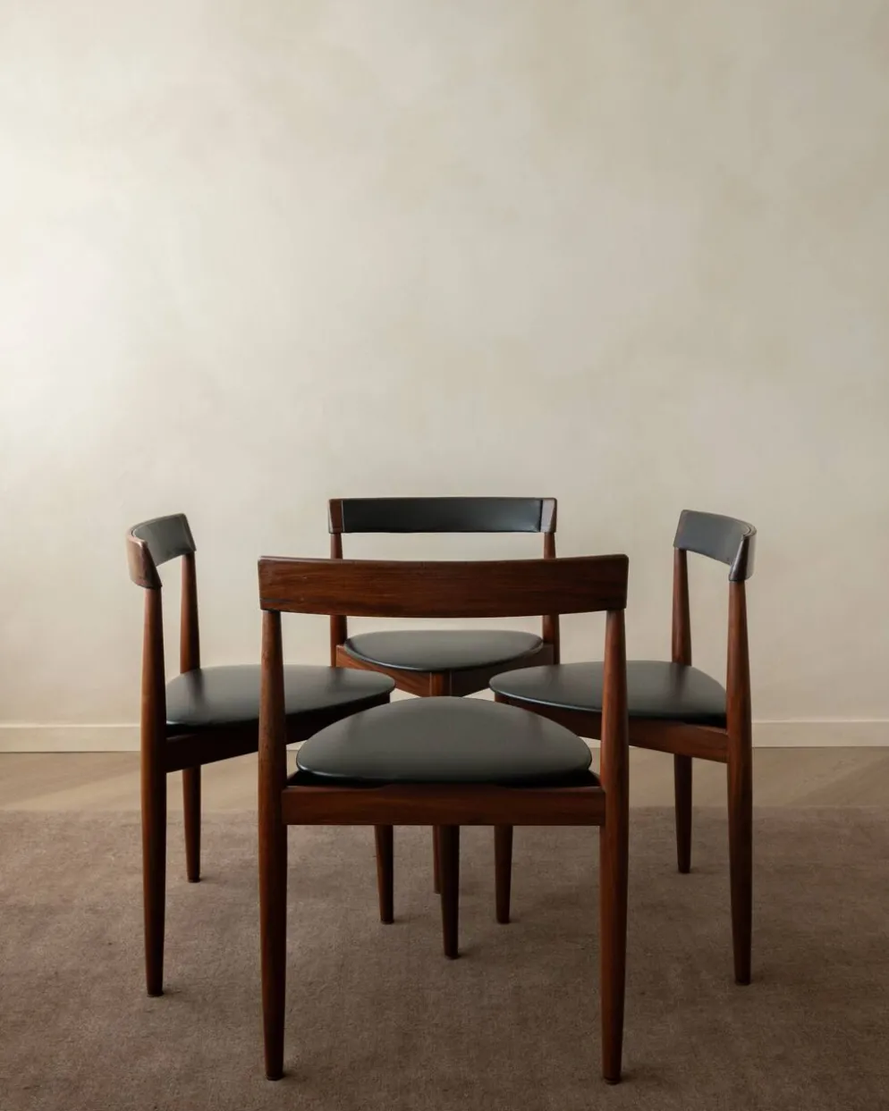 Ensemble de salle à manger rond en teck de style mid-century par Hans Olsen pour Frem Røjle, années 1950.