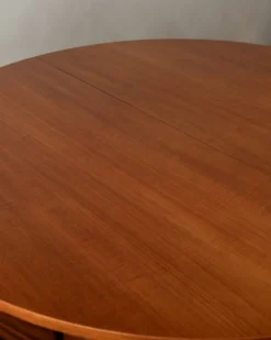 Ensemble de salle à manger rond en teck de style mid-century par Hans Olsen pour Frem Røjle, années 1950.