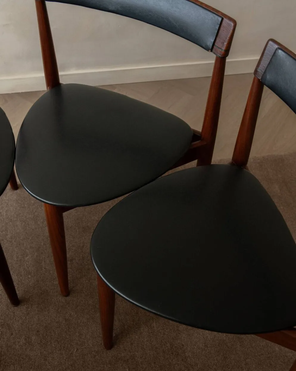 Ensemble de salle à manger rond en teck de style mid-century par Hans Olsen pour Frem Røjle, années 1950.