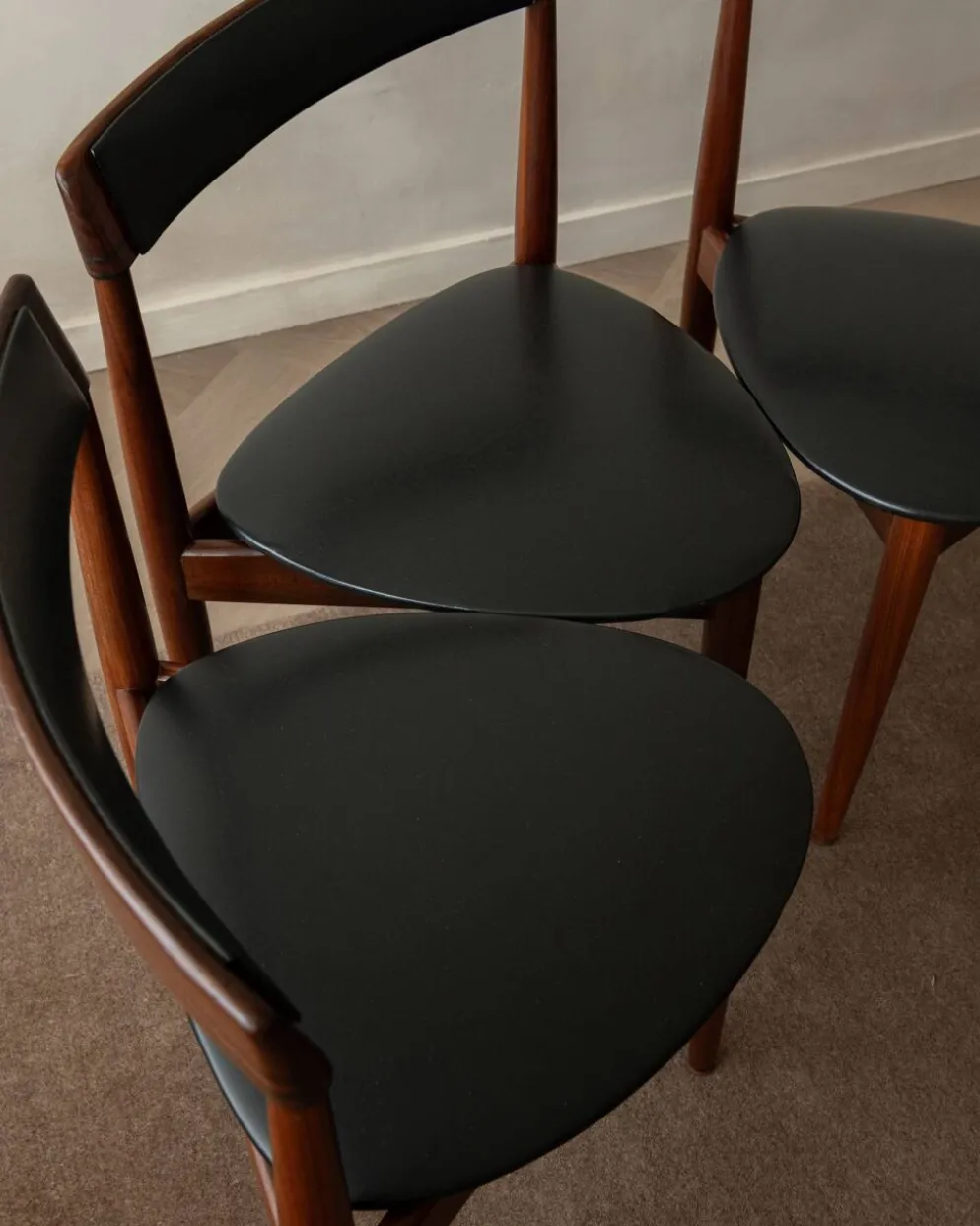 Ensemble de salle à manger rond en teck de style mid-century par Hans Olsen pour Frem Røjle, années 1950.