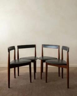 Ensemble de salle à manger rond en teck de style mid-century par Hans Olsen pour Frem Røjle, années 1950.