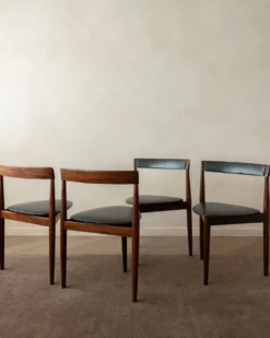 Ensemble de salle à manger rond en teck de style mid-century par Hans Olsen pour Frem Røjle, années 1950.
