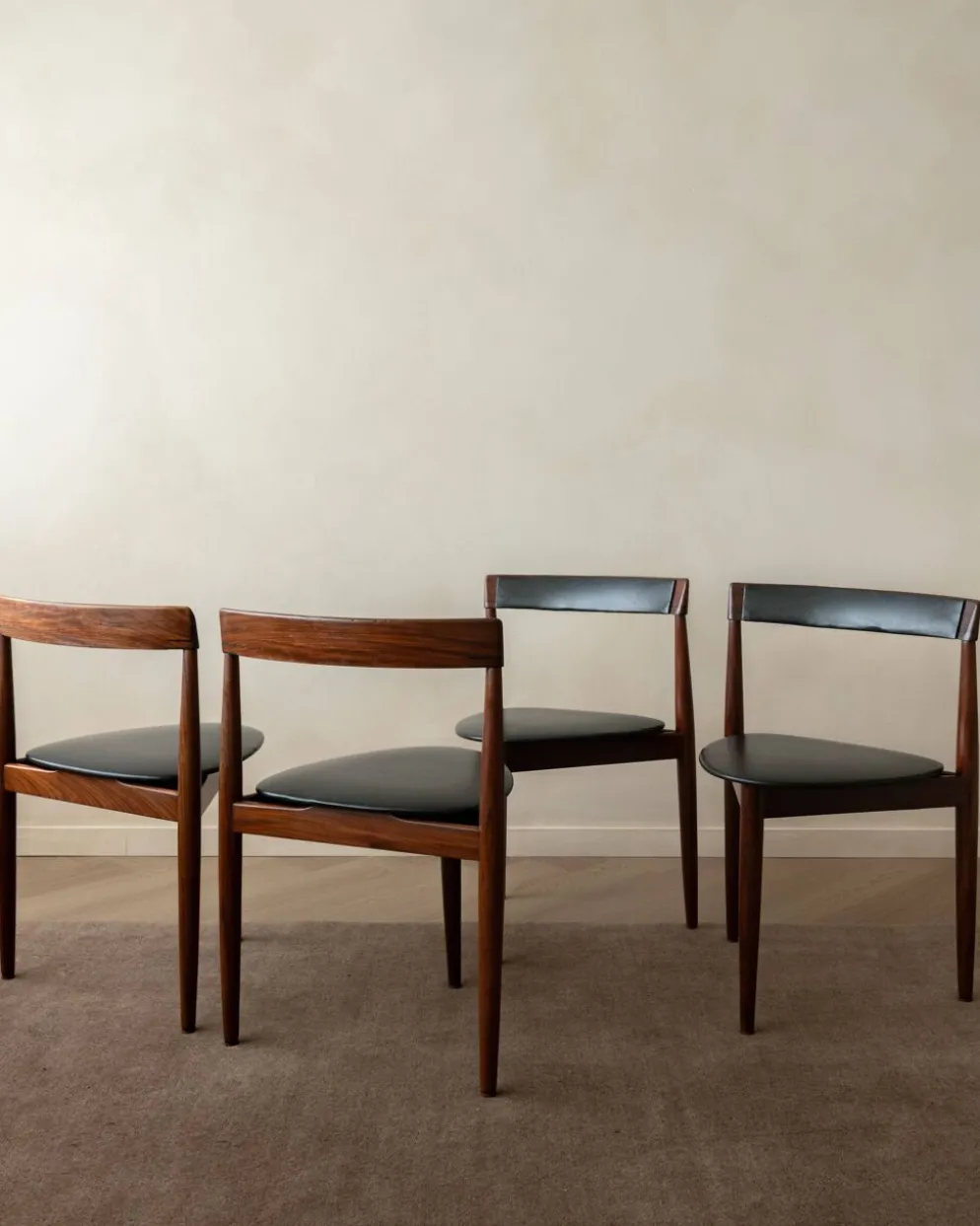 Ensemble de salle à manger rond en teck de style mid-century par Hans Olsen pour Frem Røjle, années 1950.