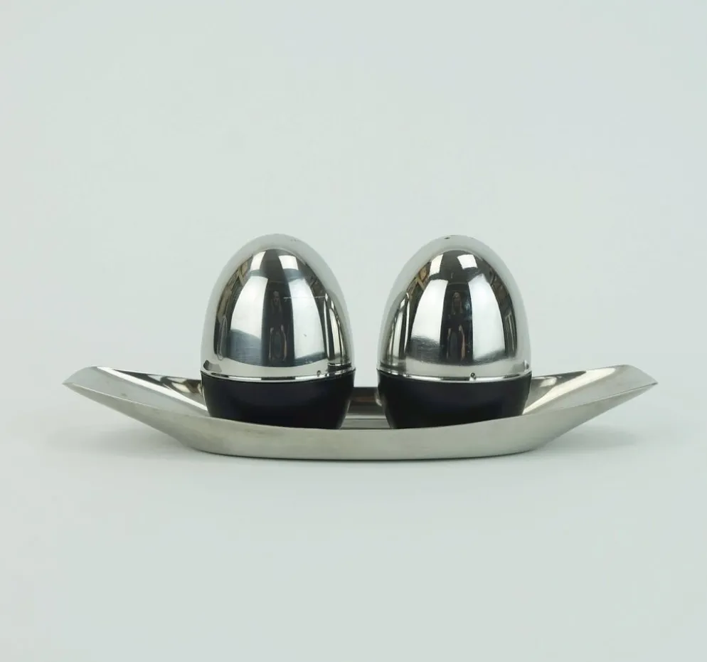ensemble de sel et poivre exceptionnel par Quist des années 1960-70, époque de l'art pop spatial