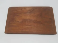 Ensemble de service, bois de teck brun, verre transparent, Danemark, années 70.