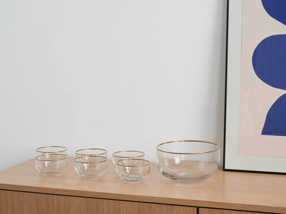 Ensemble de service en verre, design italien, années 1970, fabriqué en Italie.