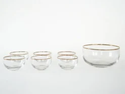 Ensemble de service en verre, design italien, années 1970, fabriqué en Italie.