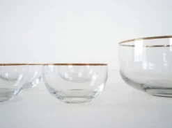 Ensemble de service en verre, design italien, années 1970, fabriqué en Italie.