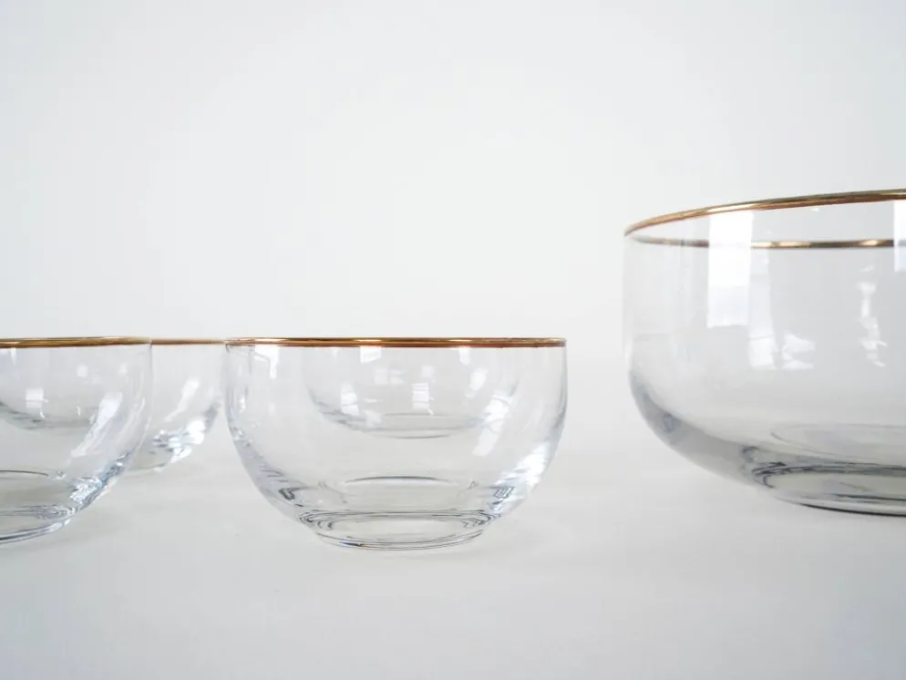 Ensemble de service en verre, design italien, années 1970, fabriqué en Italie.