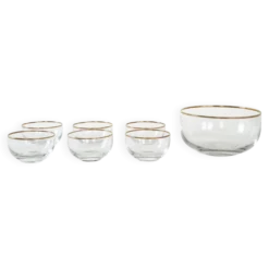 Ensemble de service en verre, design italien, années 1970, fabriqué en Italie.