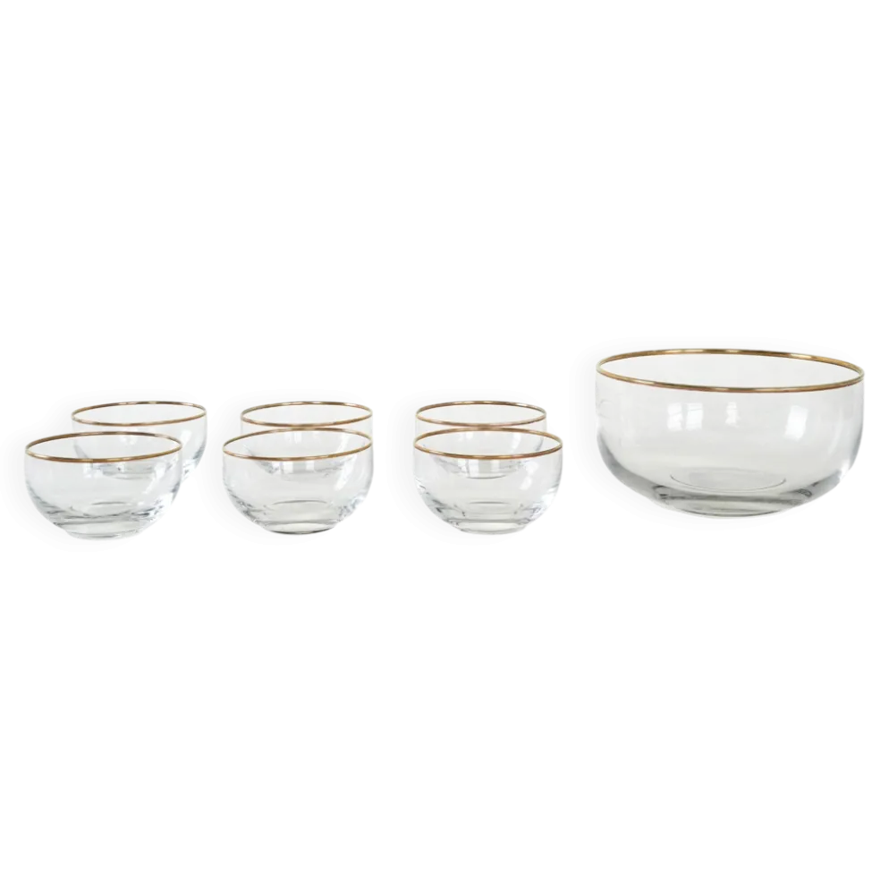 Ensemble de service en verre, design italien, années 1970, fabriqué en Italie.