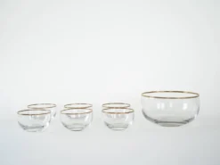 Ensemble de service en verre, design italien, années 1970, fabriqué en Italie.