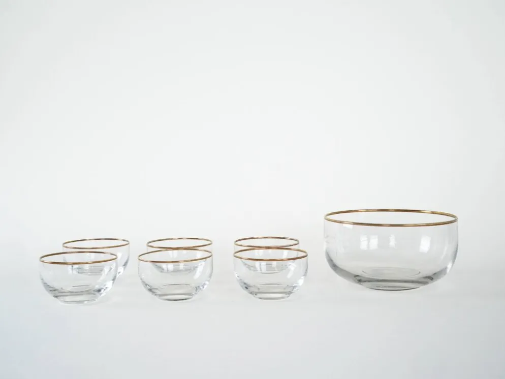 Ensemble de service en verre, design italien, années 1970, fabriqué en Italie.