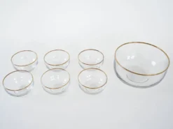 Ensemble de service en verre, design italien, années 1970, fabriqué en Italie.