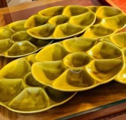 Ensemble de Six assiettes à huitres Gien