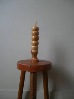 Ensemble de six coquetiers en bois d'olivier fabrication artisanale