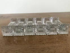 Ensemble de six porte couteaux en verre Art Deco