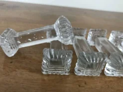 Ensemble de six porte couteaux en verre Art Deco