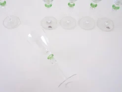 Ensemble de six verres, design italien, années 1970, fabriqué en Italie.