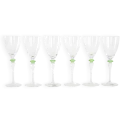 Ensemble de six verres, design italien, années 1970, fabriqué en Italie.
