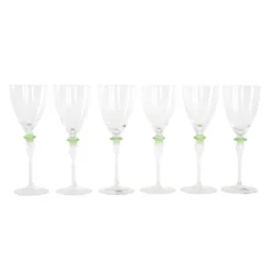 Ensemble de six verres, design italien, années 1970, fabriqué en Italie.
