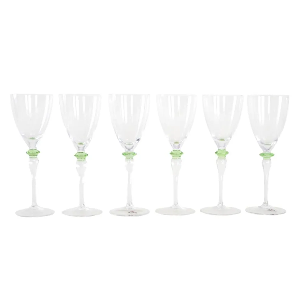 Ensemble de six verres, design italien, années 1970, fabriqué en Italie.