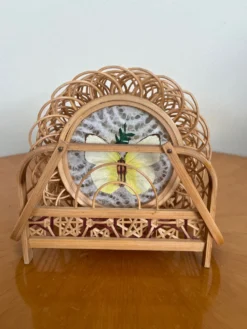 Ensemble de sous verre papillon vintage