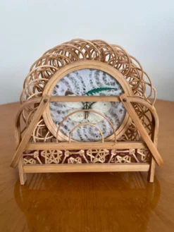 Ensemble de sous verre papillon vintage