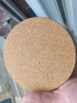 Ensemble de 6 sous-verres vintage en bois et liège