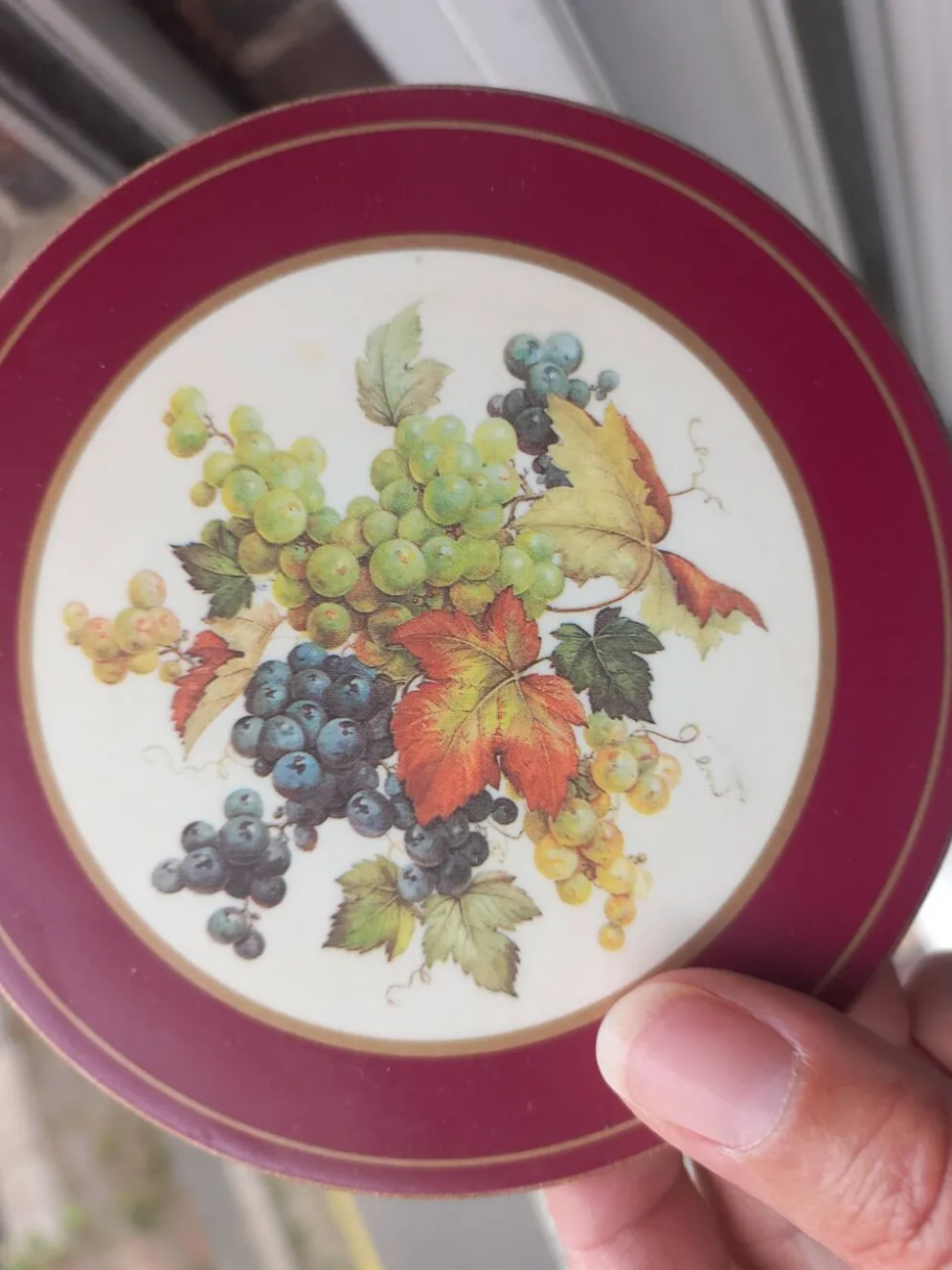 Ensemble de 6 sous-verres vintage en bois et liège