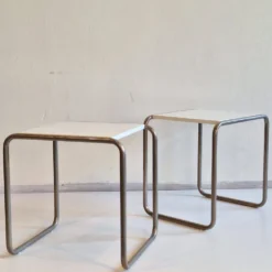 Ensemble de 2 tables d'appoint B9 Marcel Breuer pour Tecta