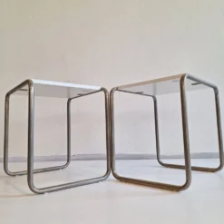 Ensemble de 2 tables d'appoint B9 Marcel Breuer pour Tecta