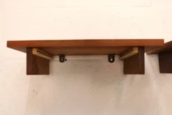Ensemble de tables de chevet flottantes en teck vintage – Design danois, années 1970