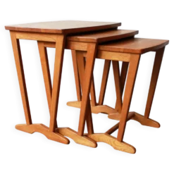Ensemble de 3 tables gigognes, Danemark, 60’s.