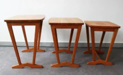 Ensemble de 3 tables gigognes, Danemark, 60’s.