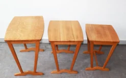 Ensemble de 3 tables gigognes, Danemark, 60’s.