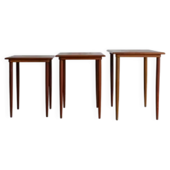 Ensemble de 3 tables gigognes, design danois