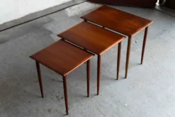 Ensemble de 3 tables gigognes, design danois