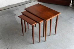 Ensemble de 3 tables gigognes, design danois