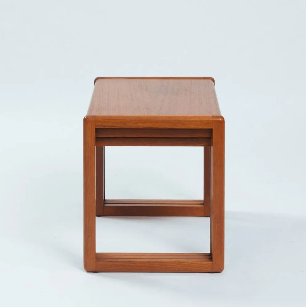 ensemble de 3 tables gigognes en teck, design danois, années 1970