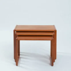 ensemble de 3 tables gigognes en teck, design danois, années 1970