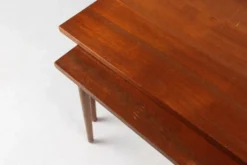 Ensemble de 3 tables gigognes en teck scandinave, Danemark années 1960.