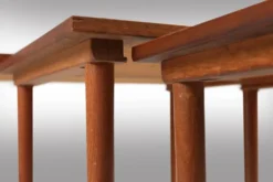 Ensemble de 3 tables gigognes en teck scandinave, Danemark années 1960.