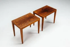 Ensemble de 3 tables gigognes en palissandre par Severin Hansen, Haslev, Danemark, 1960.