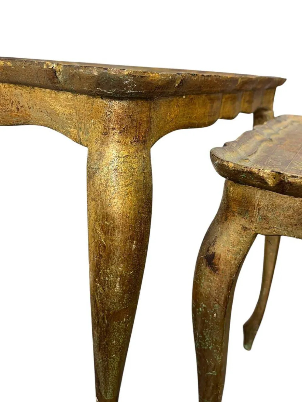 Ensemble de 3 tables gigognes florentines vintage