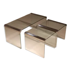 Ensemble de tables gigognes par Pierangelo Gallotti et Luigi Radice | Italie années 1980